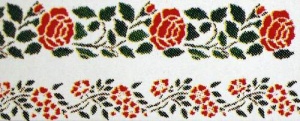 Schablonen Rosen-Blumen Rand