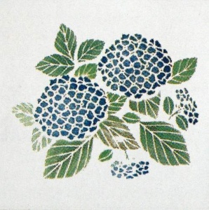 Schablonen Blaue Hortensien