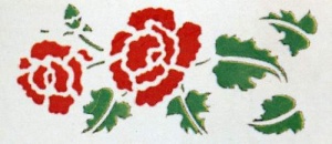Schablonen Englische Rosen