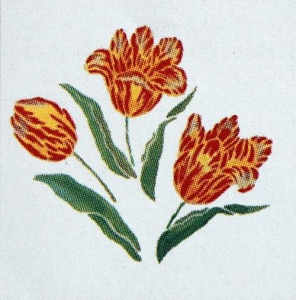 Schablonen Rote Tulpen